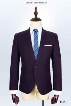 Bộ suit màu Tím Than một nút TGS81